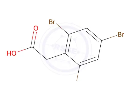Chemical structure of 2-(2,4,6-Tribromophenyl)acetic acid