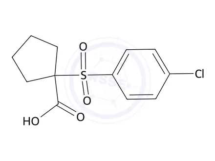 Chemical structure of 1-(4-Chloro-benzenesulfonyl)-cyclopentane-carboxylic acid