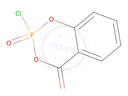 Chemical structure of Anhydro-(O-carboxyphenyl)phosphorochloridate, >90%