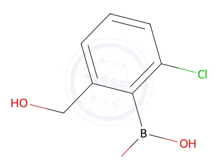 Chemical structure of (2-Chloro-6-(hydroxymethyl)phenyl)boronic acid