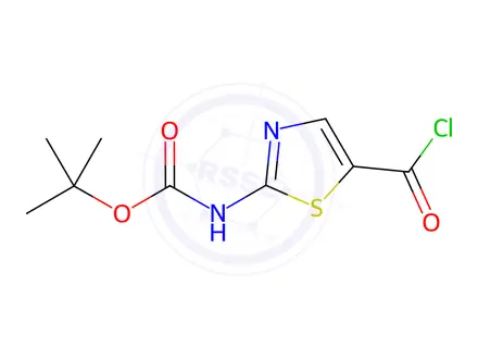 Chemical structure of tert-butyl (5-(Chlorocarbonyl)thiazol-2-yl)carbamate