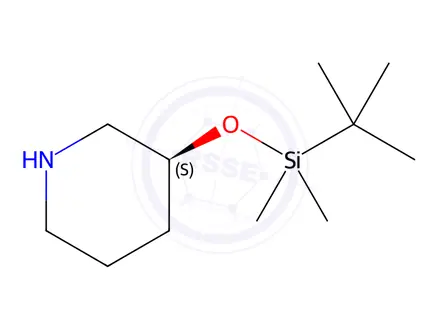 Chemical structure of (S)-3-(tert-Butyldimethylsilyloxy) piperidine