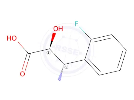 Chemical structure of (2S,3S)-3-amino-3-(2-fluorophenyl)-2-hydroxypropanoic acid