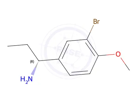 Chemical structure of (R)-1-(3-bromo-4-methoxyphenyl)propan-1-amine