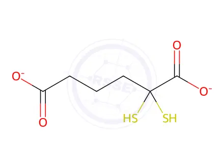 Chemical structure of MESO-A-A-DIMERCAPTOADIPIC ACID DISODIUM