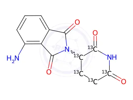 Chemical structure of Pomalidomide-13C5