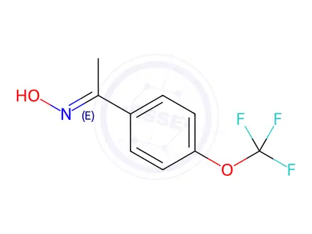 Chemical structure of (E)-1-(4-(trifluoromethoxy)phenyl)ethanone oxime