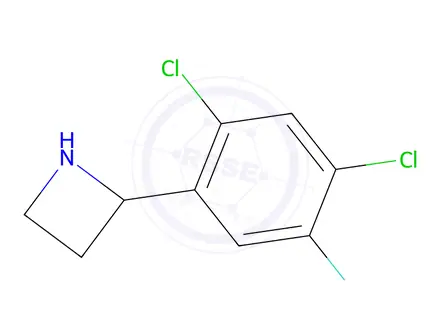 Chemical structure of 2-(2,4-Dichloro-5-fluorophenyl)azetidine