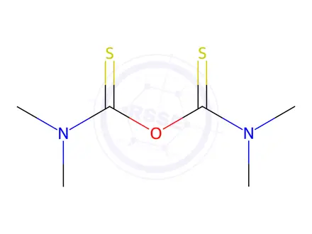 Chemical structure of Thiodicarbonic diamide ([(H2N)C(S)]2O), N,N,N',N'-tetramethyl-
