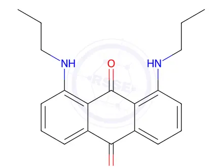 Chemical structure of 1,8-Bis(propylamino)anthracene-9,10-dione