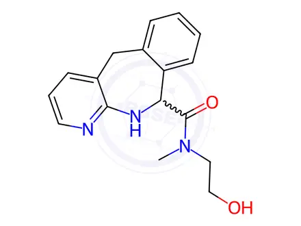 Chemical structure of 10,11-Dihydro-N-(2-hydroxyethyl)-N-methyl-5H-pyrido[2,3-c][2]benzazepine-10-carboxamide