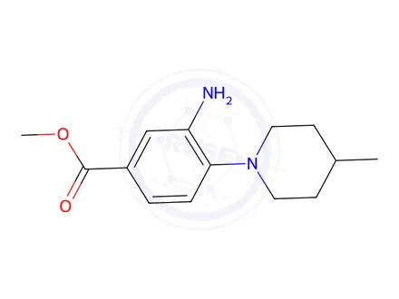 Chemical structure of Methyl 3-amino-4-(4-methylpiperidin-1-yl)benzoate