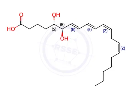 Chemical structure of 5(S),6(R)-DiHETE