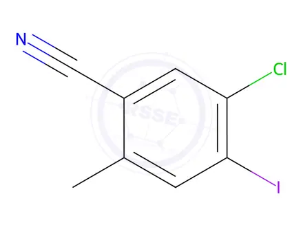 Chemical structure of Benzonitrile, 5-chloro-4-iodo-2-methyl-