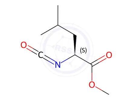 Chemical structure of Methyl (S)-(-)-2-Isocyanato-4-methylvalerate