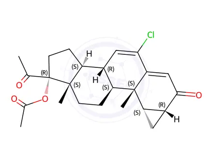 Chemical structure of Cyproterone acetate