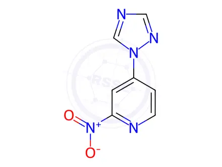 Chemical structure of 2-nitro-4-(1H-1,2,4-triazol-1-yl)pyridine
