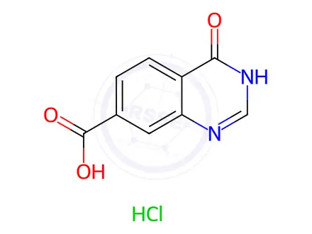 Chemical structure of 4-Oxo-3,4-dihydroquinazoline-7-carboxylic acid hydrochloride