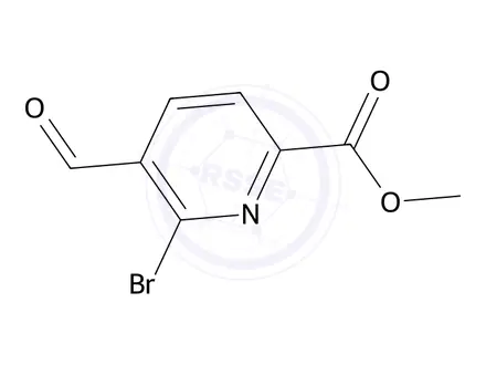 Chemical structure of Methyl 6-bromo-5-formylpicolinate