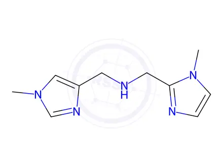 Chemical structure of 1-(1-Methyl-1H-imidazol-2-yl)-N-((1-methyl-1H-imidazol-4-yl)methyl)methanamine