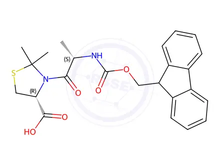Chemical structure of Fmoc-Ala-Cys(Psi(Me,Me)pro)-OH