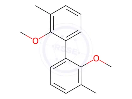 Chemical structure of 1,1-Biphenyl, 2,2-dimethoxy-3,3-dimethyl-