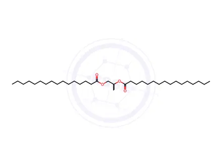 Chemical structure of 1-methylethane-1,2-diyl dipalmitate