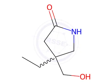 Chemical structure of 4-ethyl-4-(hydroxymethyl)pyrrolidin-2-one