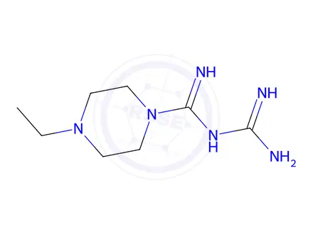 Chemical structure of N-[Amino(imino)methyl]-4-ethylpiperazine-1-carboximidamide