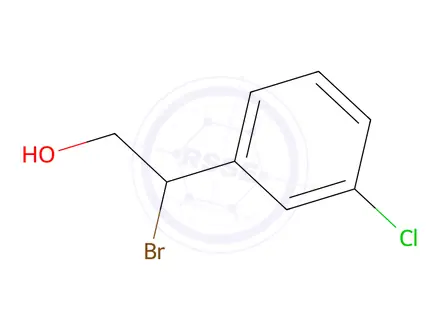 Chemical structure of 2-Bromo-2-(3-chlorophenyl)ethan-1-ol
