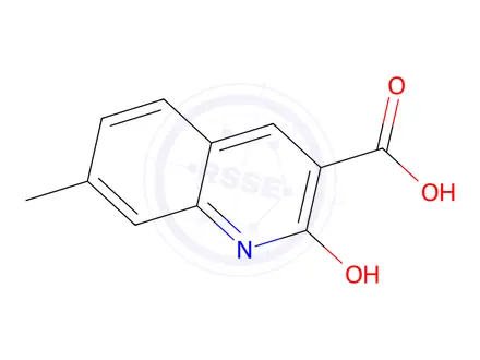 Chemical structure of 2-hydroxy-7-methylquinoline-3-carboxylic acid