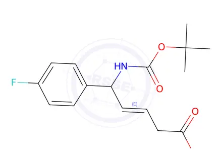 Chemical structure of 5-((tert-Butoxycarbonyl)amino)-5-(4-fluorophenyl)pent-3-enoic acid