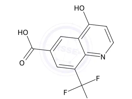 Chemical structure of 4-Hydroxy-8-(trifluoromethyl)quinoline-6-carboxylic acid