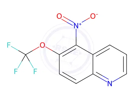 Chemical structure of 5-Nitro-6-(trifluoromethoxy)quinoline