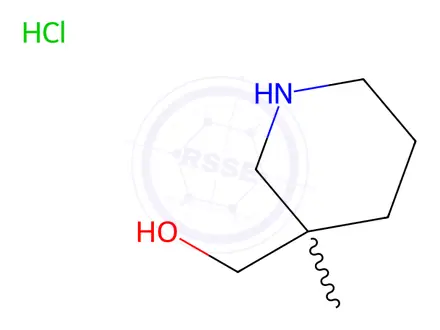 Chemical structure of (3-Methylpiperidin-3-yl)methanol hydrochloride
