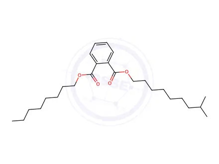 Chemical structure of isodecyl octyl phthalate