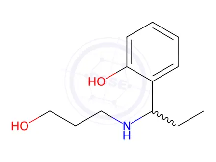 Chemical structure of 2-(1-((3-Hydroxypropyl)amino)propyl)phenol