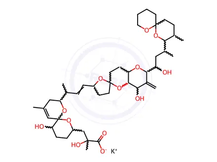 Chemical structure of OKADAIC ACID POTASSIUM SALT