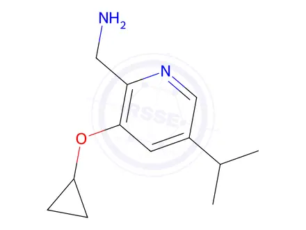 Chemical structure of (3-Cyclopropoxy-5-isopropylpyridin-2-yl)methanamine