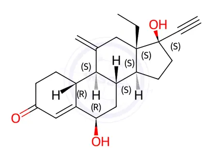 Chemical structure of Etonogestrel Related Compound B