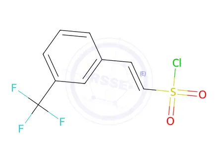 Chemical structure of (E)-2-(3-(Trifluoromethyl)phenyl)ethenesulfonyl chloride