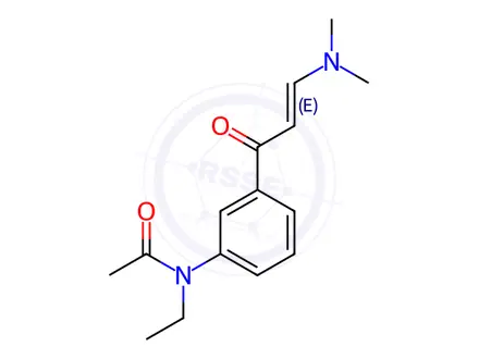 Chemical structure of (E)-N-(3-(3-(Dimethylamino)acryloyl)phenyl)-N-ethylacetamide