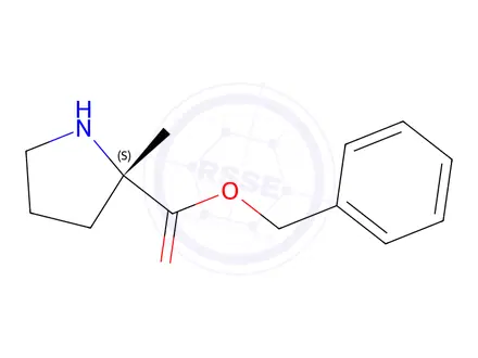 Chemical structure of Benzyl (S)-2-methylpyrrolidine-2-carboxylate