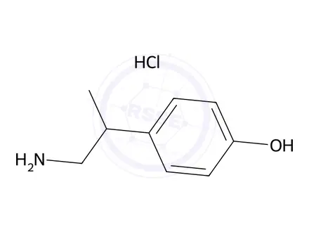Chemical structure of 4-(1-Aminopropan-2-yl)phenol hydrochloride