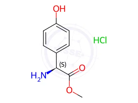 Chemical structure of L-p-Hydroxyphenylglycine Methyl Ester Hydrochloride