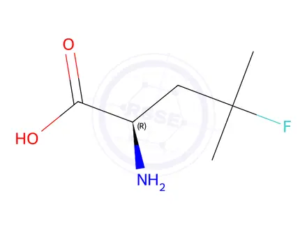 Chemical structure of (R)-2-Amino-4-fluoro-4-methylpentanoic acid