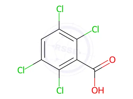 Chemical structure of 2,3,5,6-TETRACHLOROBENZOIC ACID