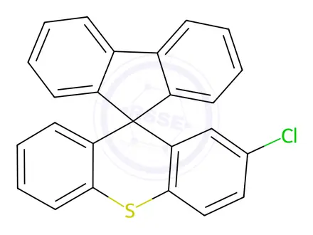Chemical structure of Spiro[9H-fluorene-9,9'-[9H]thioxanthene], 2'-chloro-