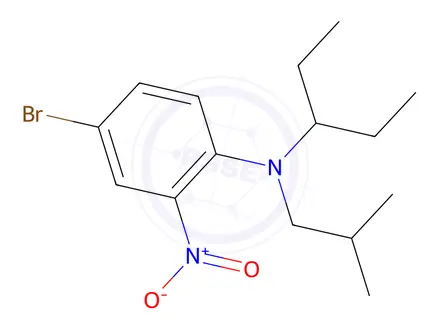 Chemical structure of 4-bromo-N-isobutyl-2-nitro-N-(pentan-3-yl)aniline