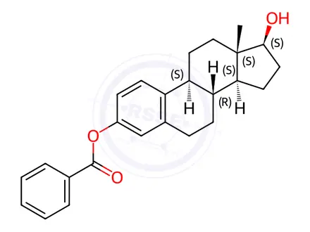 Chemical structure of Estradiol benzoate
